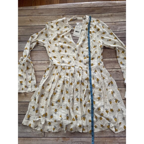 Free People Bohemian Tunic Top - Rust/Ivory Comb Size 6 NWT Floral - Picture 7 of 9